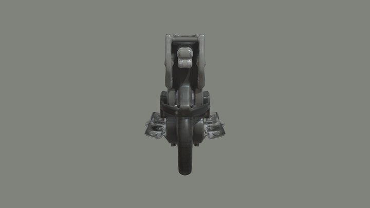 Modern unicycle 3D Model