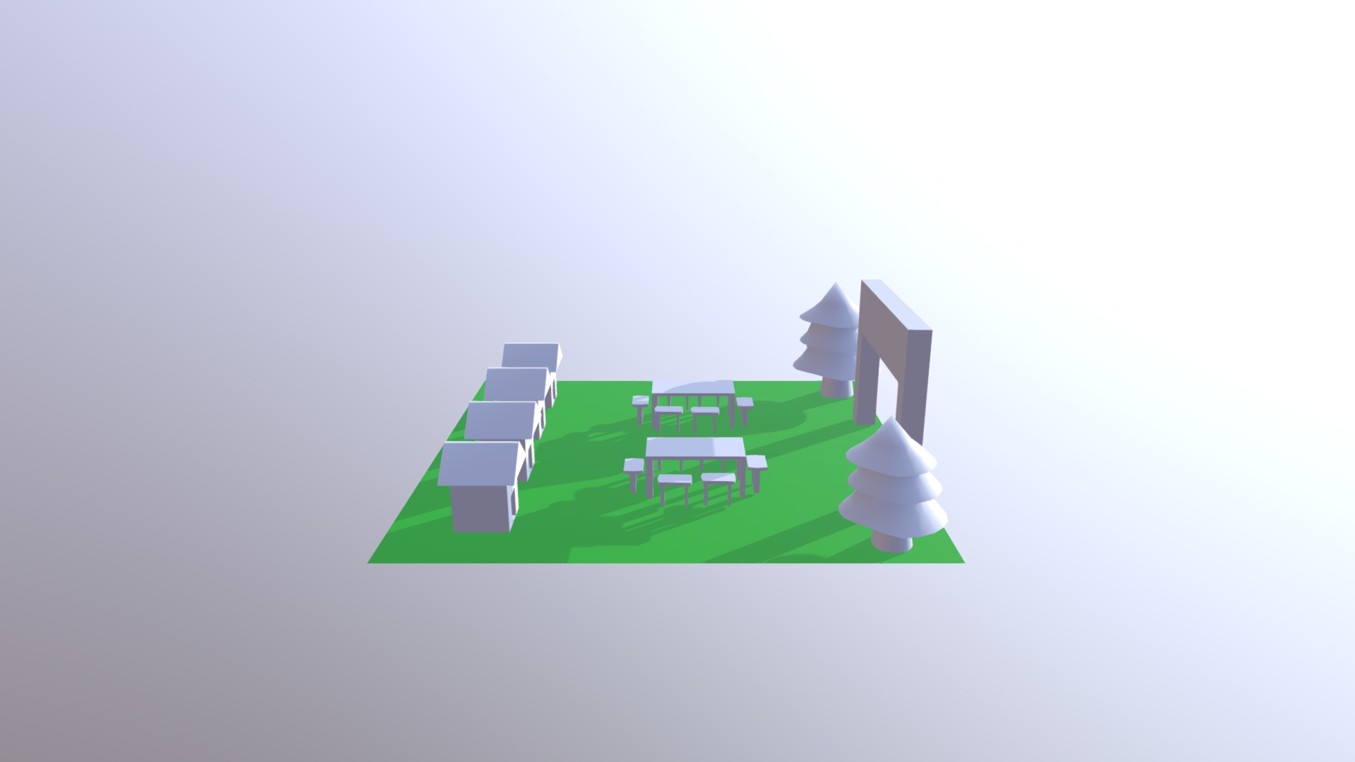 Tiny House Community - 3D model by rxluo [879f15f] - Sketchfab