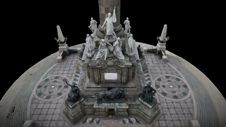 Columna de La Independencia, Ciudad de México 3D Model