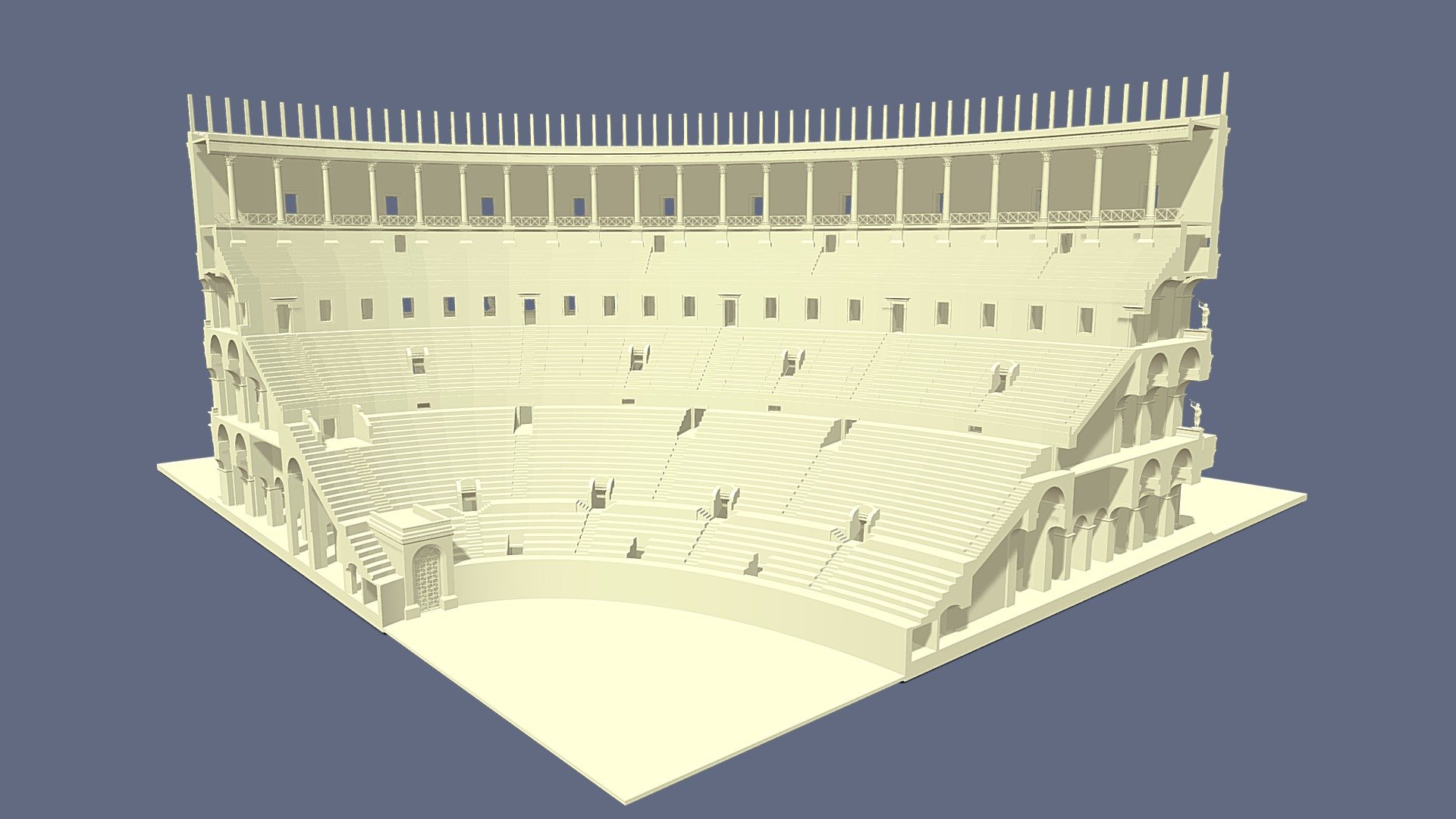 Roman Colosseum 3d Section - Download Free 3D model by scourdx [87a0d66