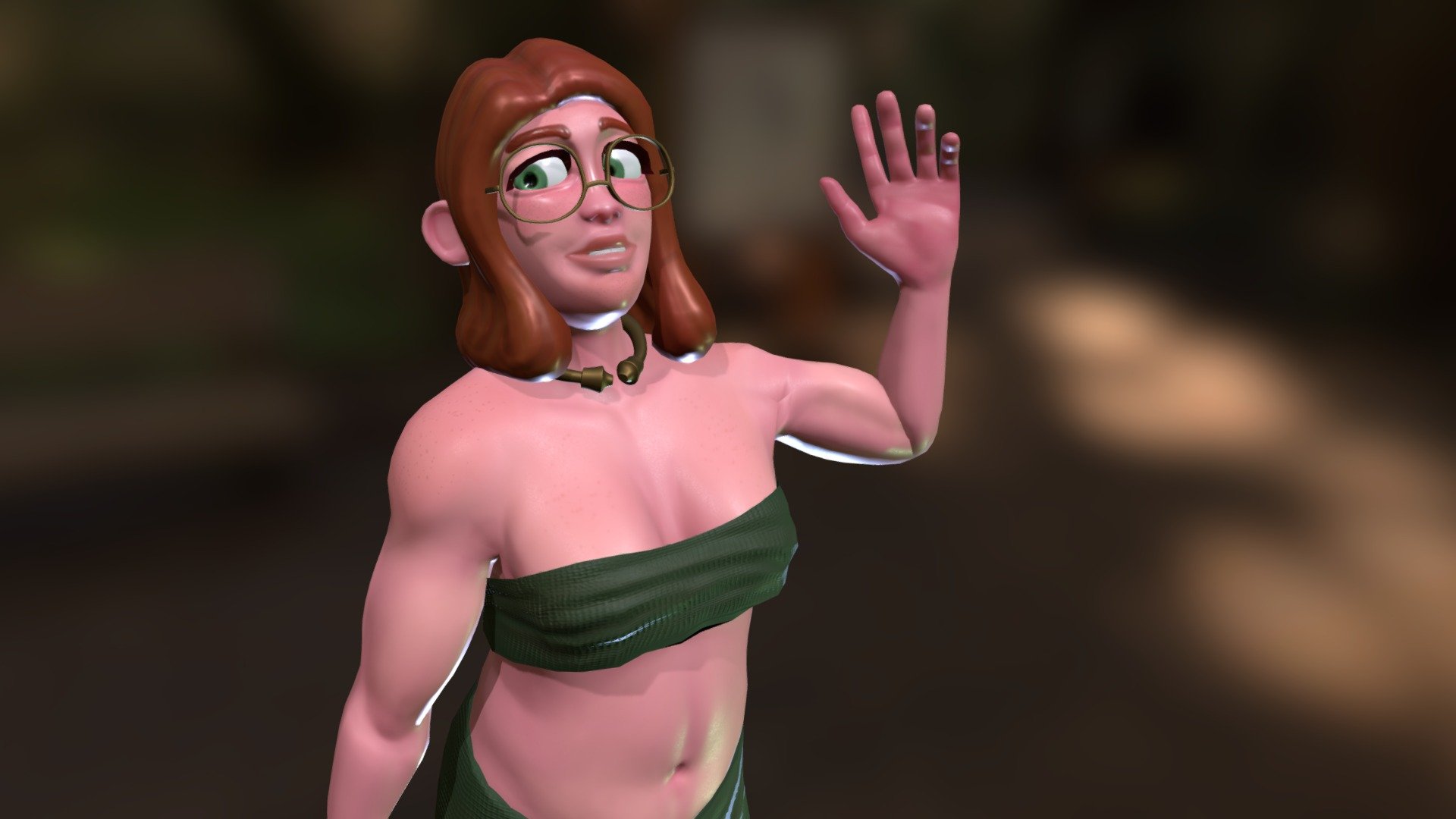 Cute Barbarian Girl Bust