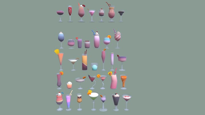 coctail glasses collection