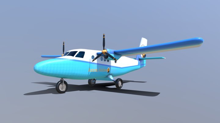 Small Airplane (DHC Twin Otter) 3D Model