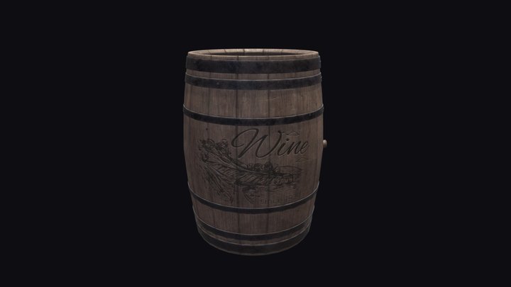 Barrel Wood 3D Model