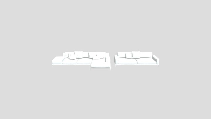 Sofa double wide 3D Model