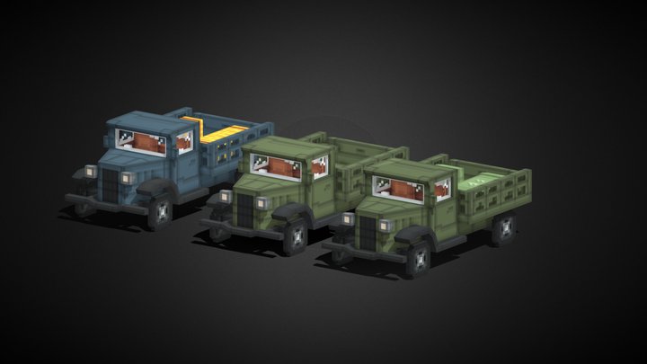WW2 Truck pack 3D Model
