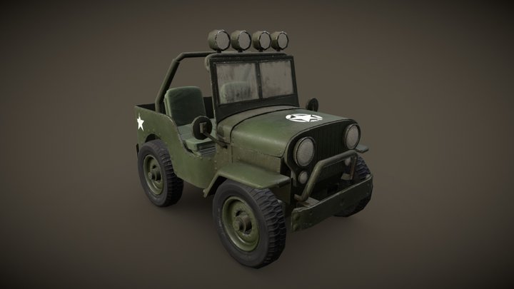 Jeep cartoon 3D Model