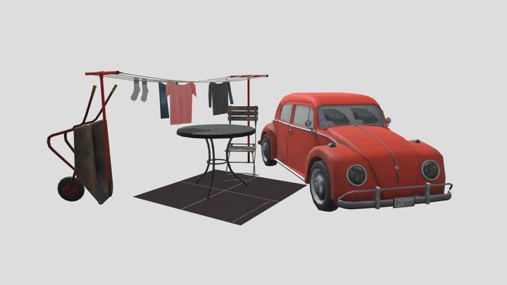 DAE 5 Finished props - GRANDMA'S HOUSE 3D Model