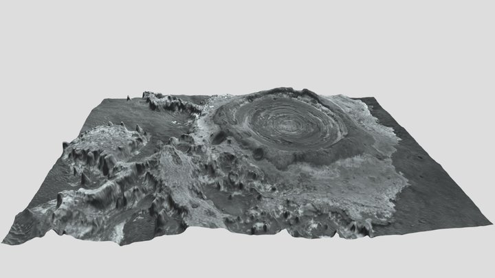 Circular Crater - Mars 3D Model