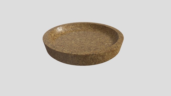 Cork Oak Cup Coaster by Ikea 3D Model