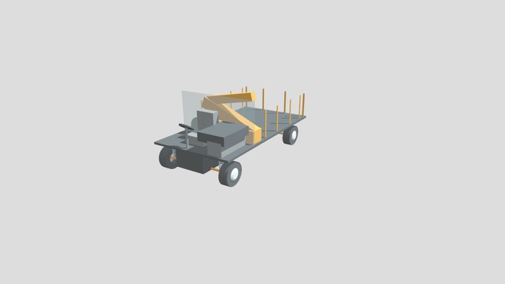 Carrinho Industrial Elétrico 3D Model