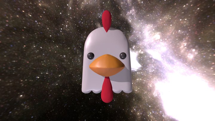 chicken twemoji (kokodak) prototype 3D Model