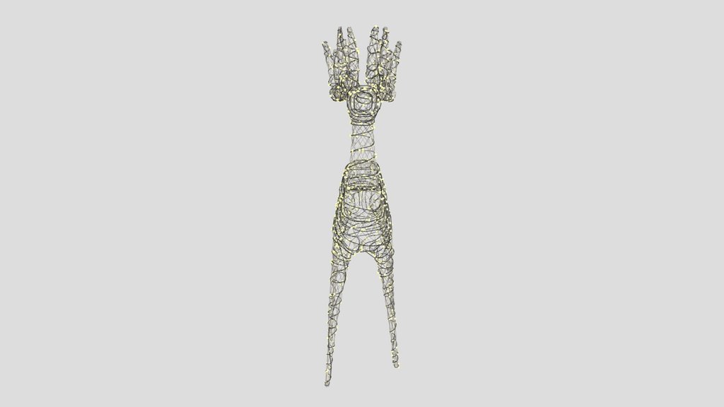 Luminous Wireframe Deer