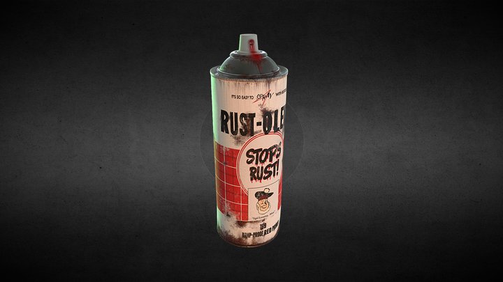 Post Apocalypse Rustoleum Spray Paint Can 3D Model