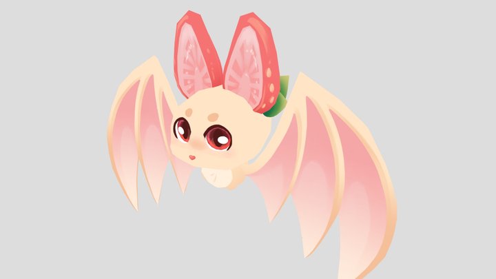 Strawberry bat 3D Model