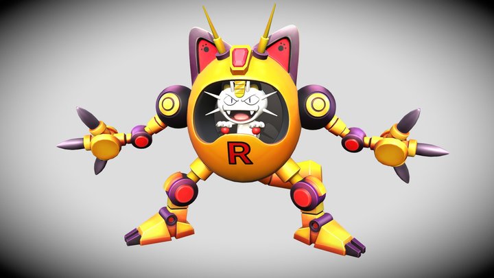 Team Rocket Meowth Mecha-Meowthinator 3D Model