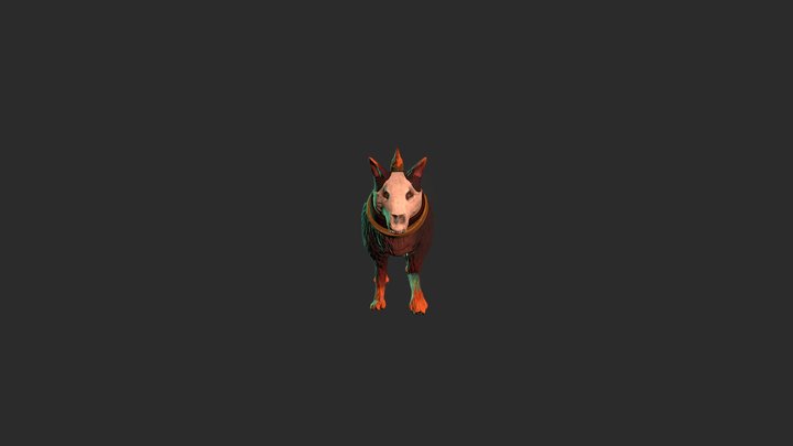Fire wolf 3D Model