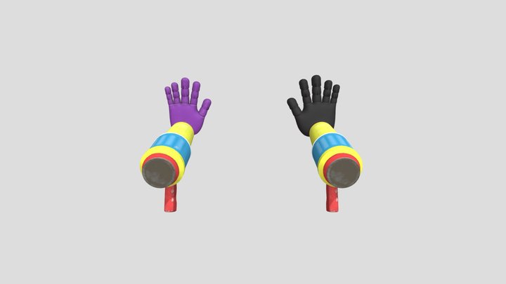 poppy-playtime- purple and black hand 3D Model