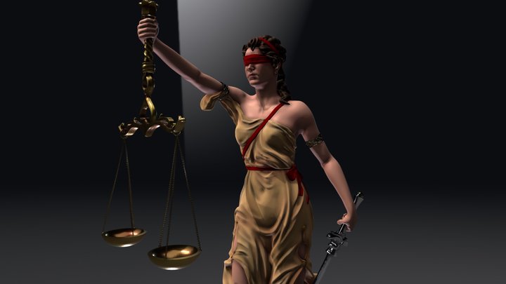 Lady Justice 3D Model