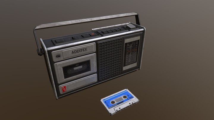 Retro Radio 3D Model