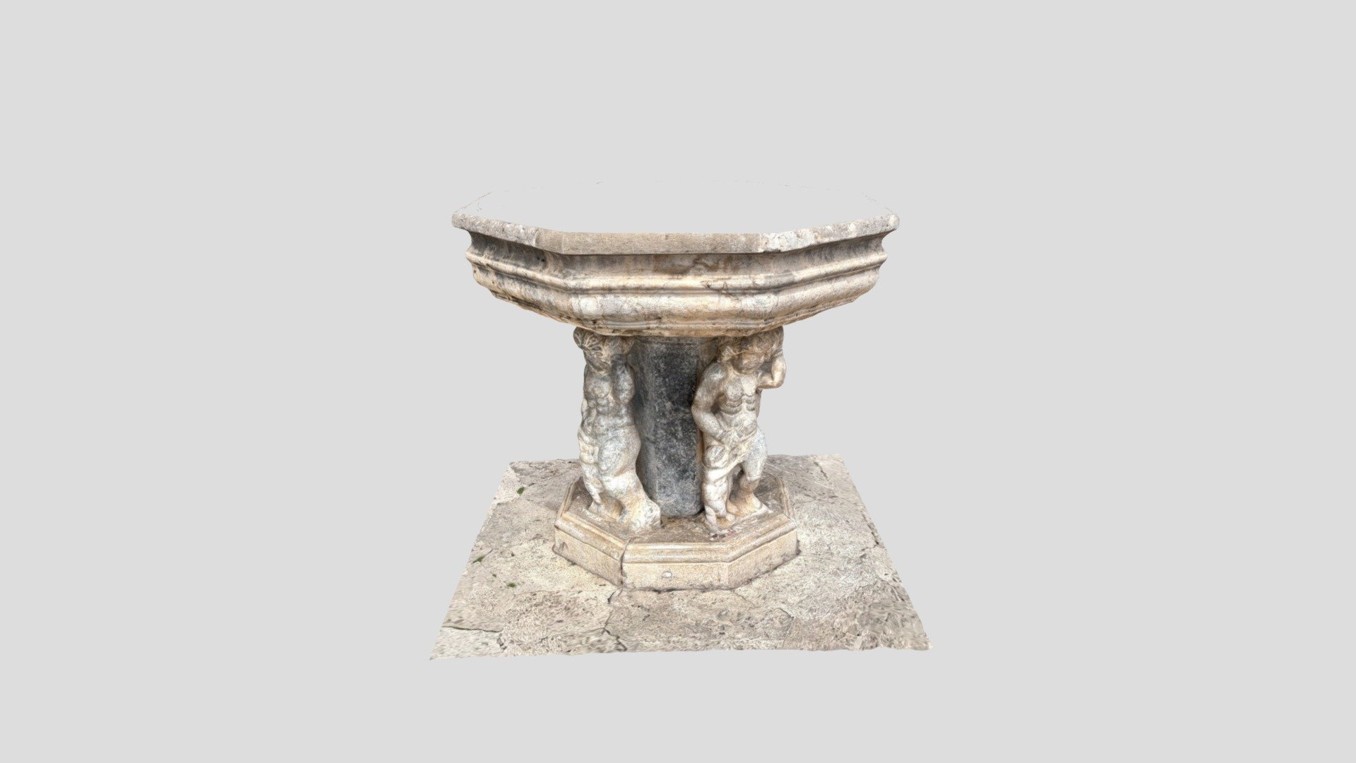 Taormina piazza del Duomo Fontana lower part