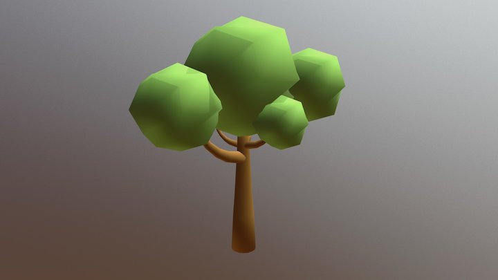 Arvore - Lowpoly Tree Cartoon 3D Model