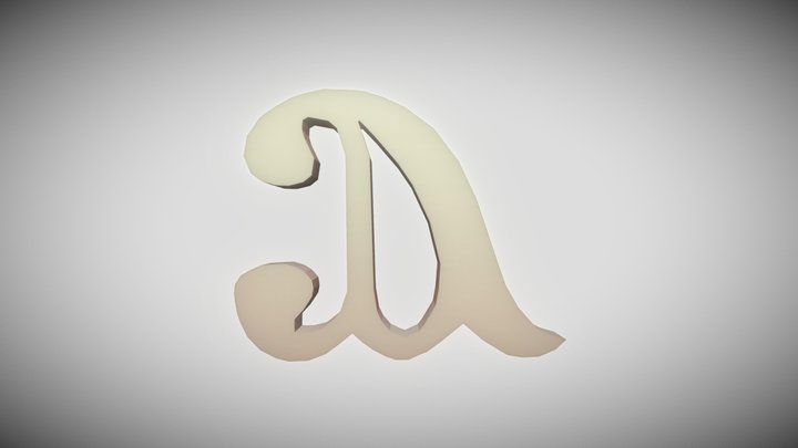 Alpha Coptic Letter Ⲁ – Modello 3D gratuito STL
