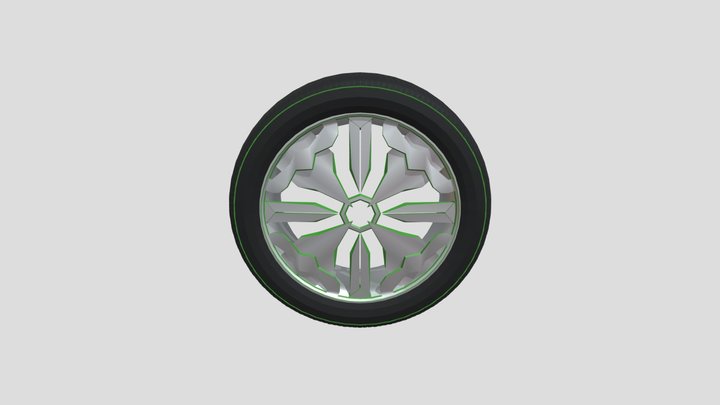 Tire Green Trim 3D Model