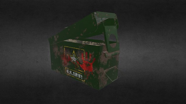 Dirty Military Case 3D Model