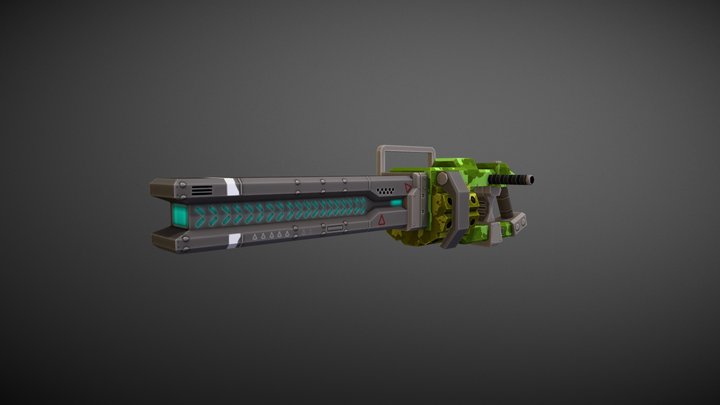 Plasma Railgun - Camo Variant 3D Model