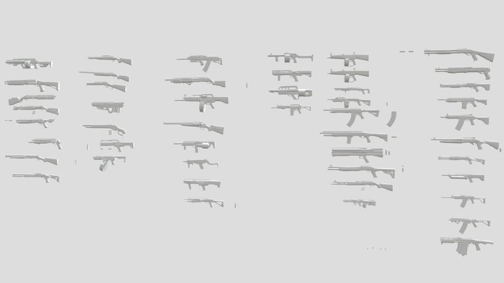 warface shotgun packs 3D Model