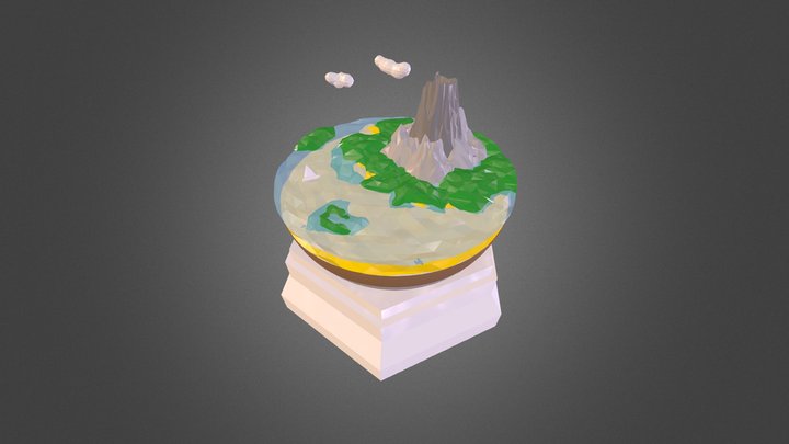 low poly island 3D Model