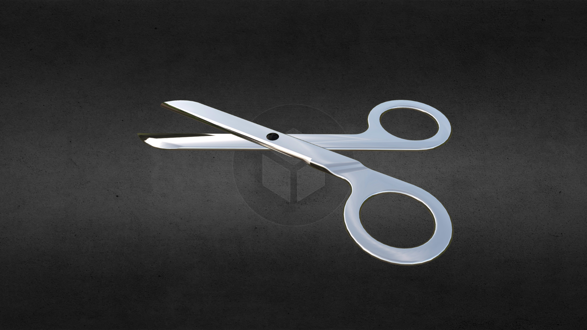 3D model Scissors - This is a 3D model of the Scissors. The 3D model is about logo.
