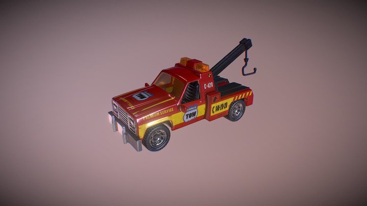 TOW TRUCK Fbx 3D Model