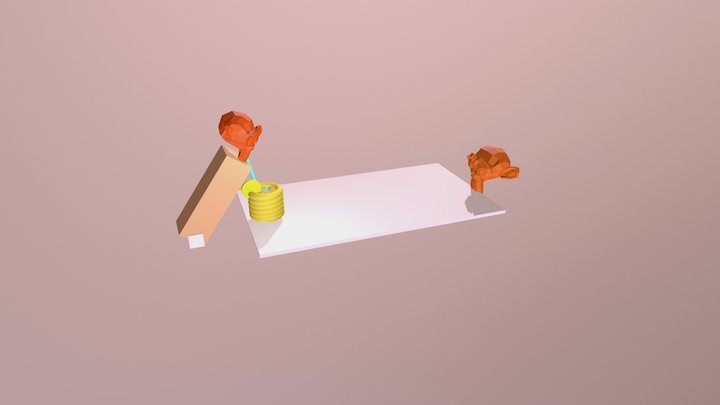Monkey Drink Juice 3D Model