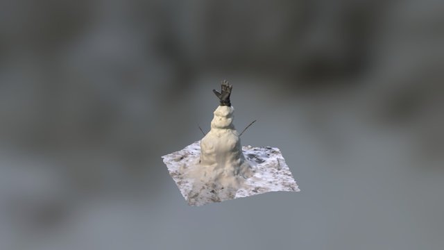 Gloved Snowman 3D Model