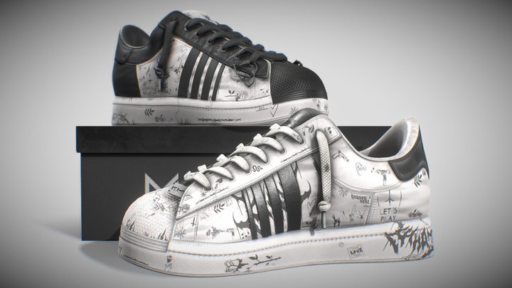 CUSTOM Sneakers - Gameready asset 3D Model