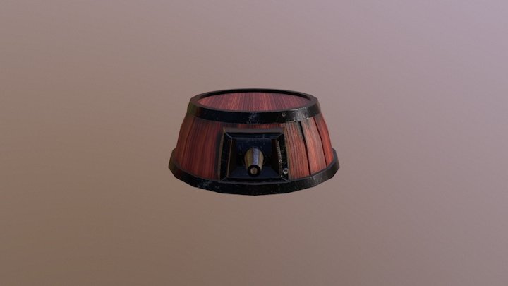 Barrel Turret 3D Model
