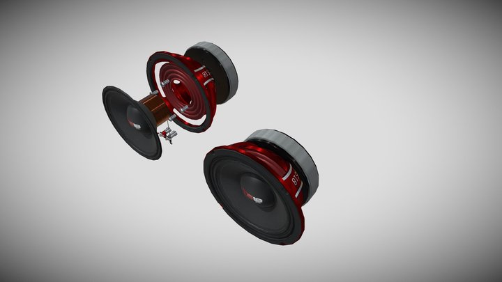 speakers sound system ds18 6.5 speaker v2 3D Model