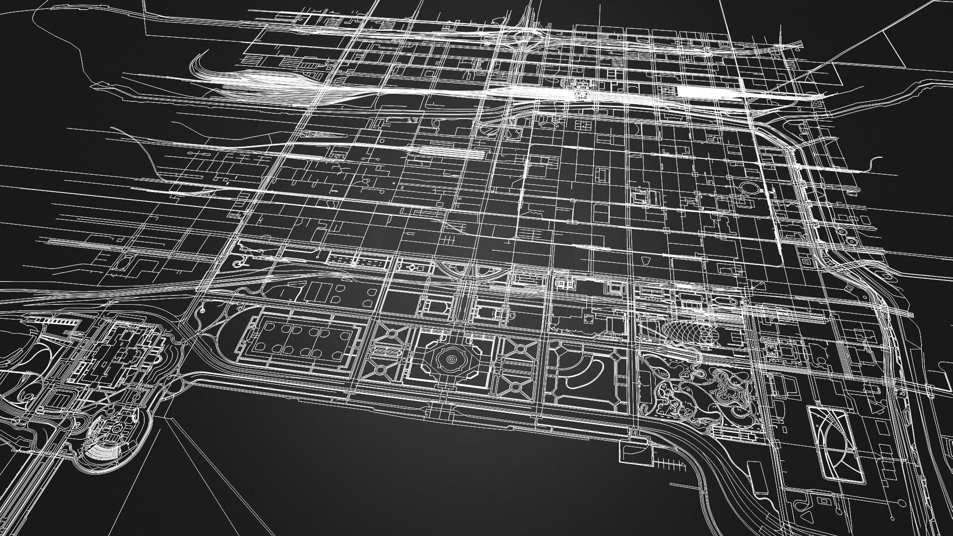 Downtown Chicago Wireframe Map - Download Free 3D model by Nate Loper 🗺 ...