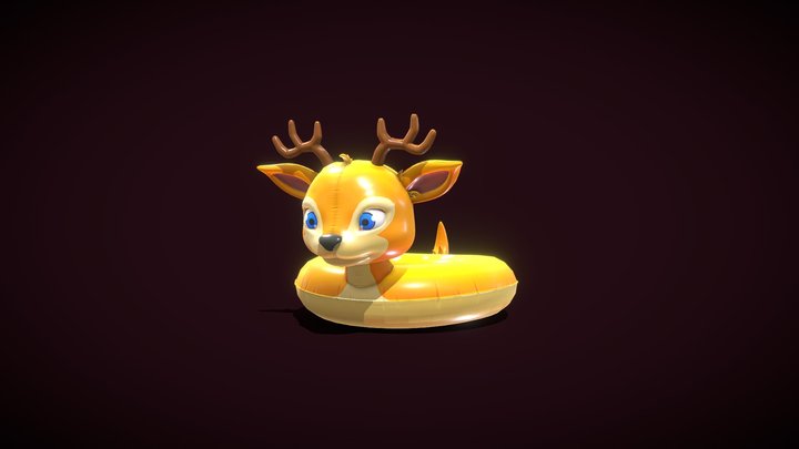 Deer Pool Float 3D Model