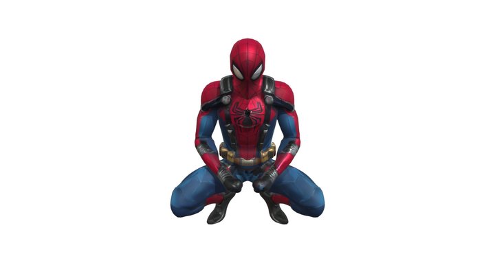 Neo Spiderman with New Costume Design 3D Model