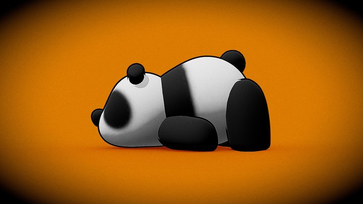 Lazy panda 3D Model