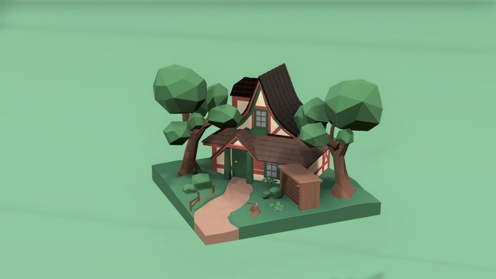 1DAE IGP - Game Art 1 - Simple Scene 3D Model