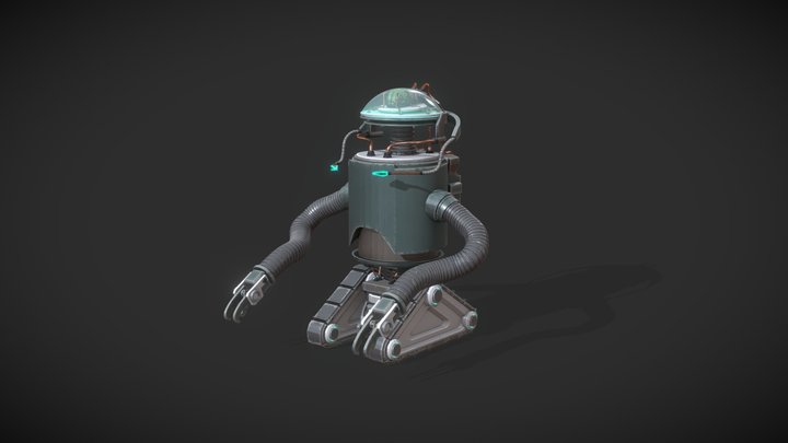 Stylised Robobrain 3D Model