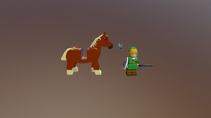 Link and Epona Ocarina of time 3D Model