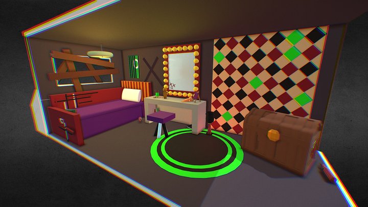 Trailer/room Clown 3D Model