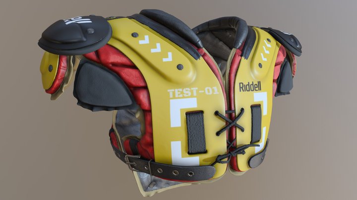 Football Shoulder Pads 3D Model