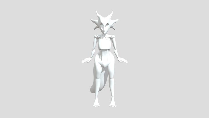 mujer_ajolote 3D Model