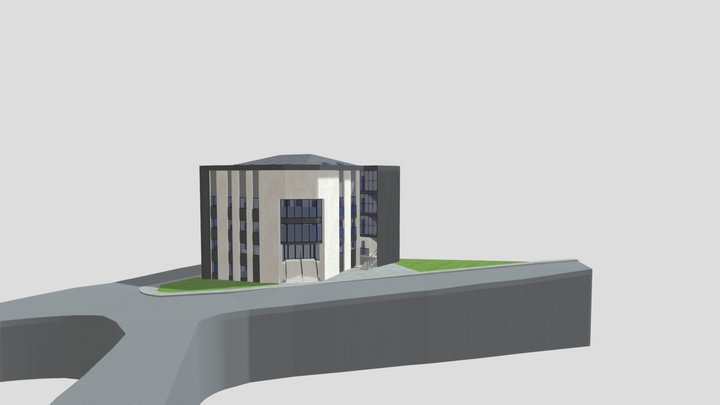 Мед_ центр (с крышей) 3D Model